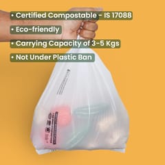 COMPOSTABLE MILKY WHITE BAGS (SIZE: 14"x18", 35 MICRON)